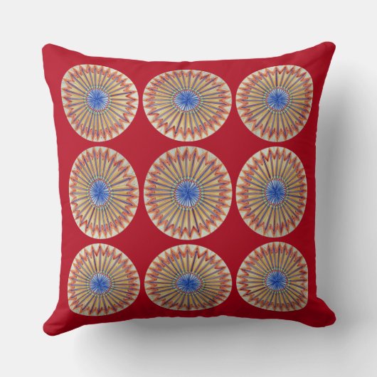 赤い虹 クッション (裏面)