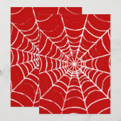 赤い蜘蛛の巣 招待状 (正面/裏面)