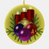 赤い蝋燭 セラミックオーナメント (裏面)
