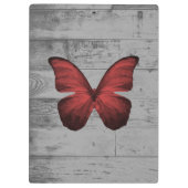 赤い蝶のクリップボ素朴ード クリップボード (裏面)