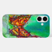 赤い蝶のグリーン Case-Mate iPhoneケース (裏面 (横))