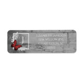 赤い蝶のラ素朴ベル ラベル (正面)