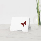 赤い蝶の結婚式招待状 招待状 (裏面)