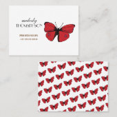 赤い蝶の絵 名刺 (正面/裏面)