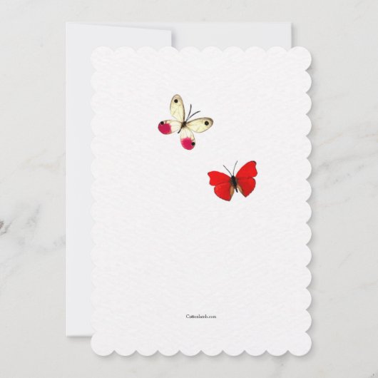 赤い蝶の誕生日パーティー 招待状 (裏面)