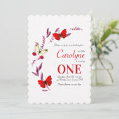 赤い蝶の誕生日パーティー 招待状 (スタンド正面)