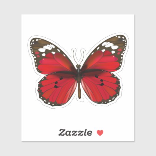 赤い蝶シール シール (シート)