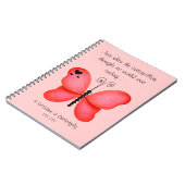 赤い蝶ノート ノートブック (左側)