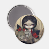 "赤い蝶フェレット"マグネット マグネット (正面/裏面)