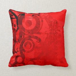 赤い蝶レトロのグランジなプリントの装飾用クッション クッション