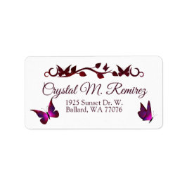 赤い蝶住所 シール