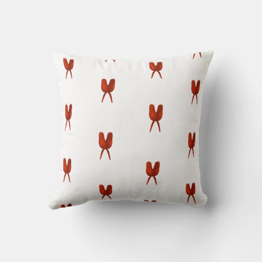 赤い蝶 クッション (裏面)