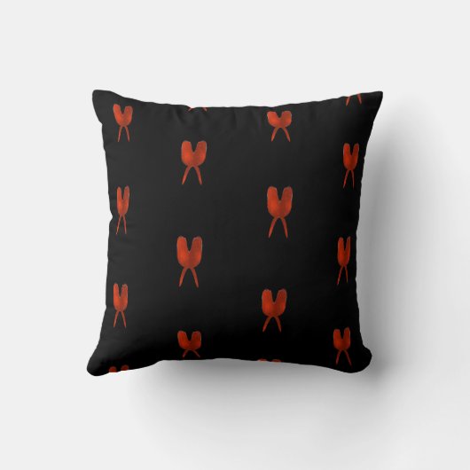 赤い蝶 クッション (裏面)