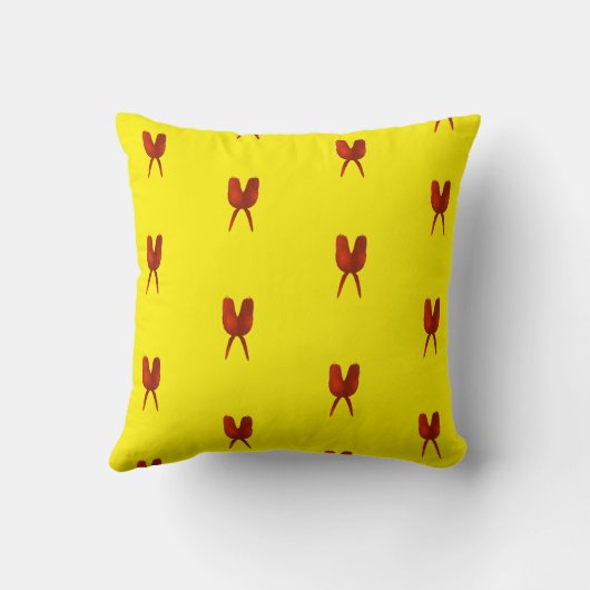 赤い蝶 クッション (裏面)