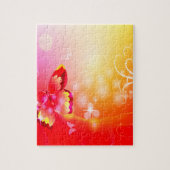 赤い蝶 ジグソーパズル (縦)