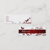 赤い蝶 スキニー名刺 (正面/裏面)