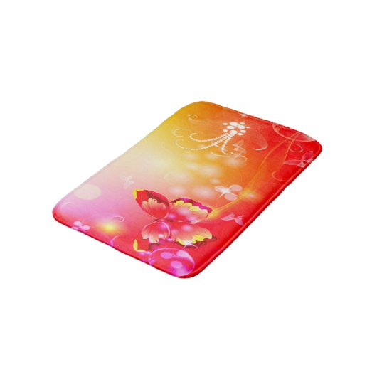 赤い蝶 バスマット (アングル)