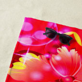 赤い蝶 ビーチタオル (インサイチュ)