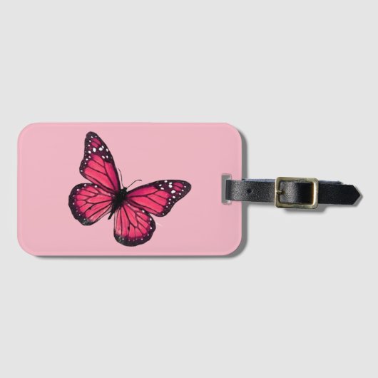 赤い蝶 ラゲッジタグ (正面横)