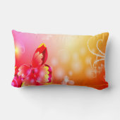 赤い蝶 ランバークッション (裏面)