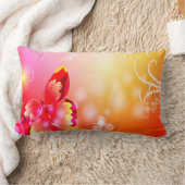 赤い蝶 ランバークッション (ブランケット)