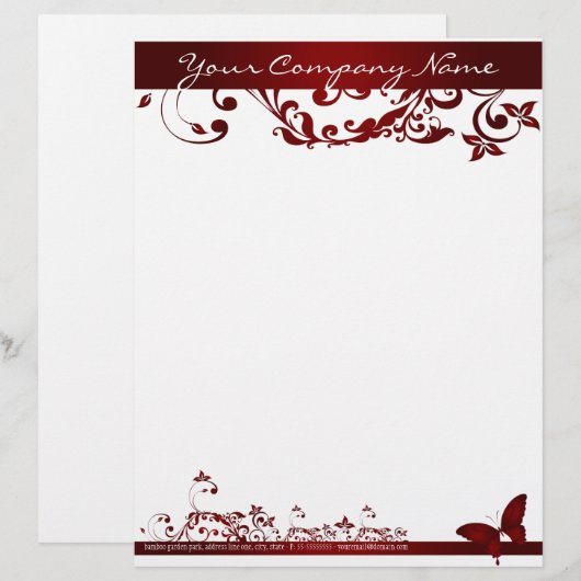 赤い蝶 レターヘッド (正面/裏面)