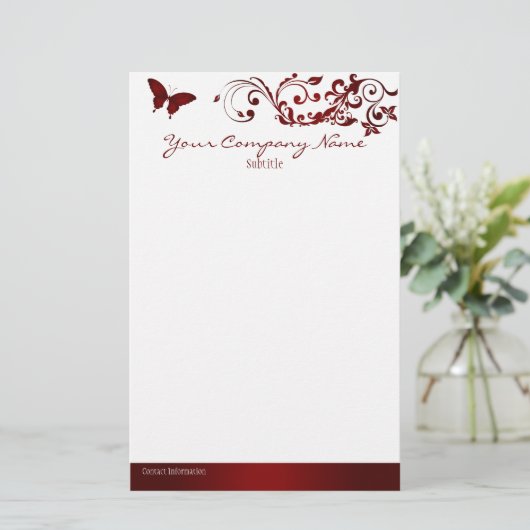 赤い蝶 便箋 (スタンド正面)