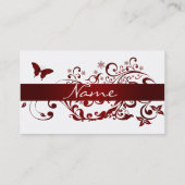 赤い蝶 名刺 (裏面)