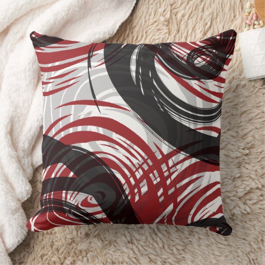 赤い螺線形のデザインのレトロの装飾用クッション クッション (ブランケット)