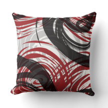 赤い螺線形のデザインのレトロの装飾用クッション