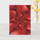 赤い螺線形腕の挨拶状 カード (黄色い花)