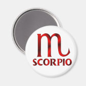 赤い蠍座占星術記号 マグネット (正面/裏面)