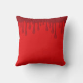 赤い血の滴る ハロウィン クッション (裏面)