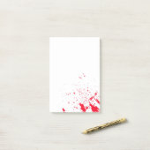 赤い血の(ばちゃばちゃ)跳ねる ポストイット (デスク上)