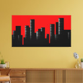 赤い街並 キャンバスプリント (インサイチュ (リビング))