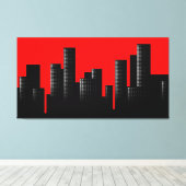 赤い街並 キャンバスプリント (インサイチュ (ウッドフロア))