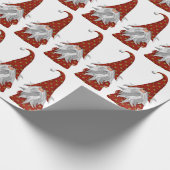 赤い衣装のクリスマス格言 ラッピングペーパー (角)