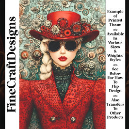 赤い衣装U3デコペのシックなスチームパンクメス 薄葉紙