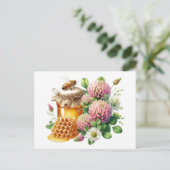 赤い表紙のハニーハガキ ポストカード (スタンド正面)