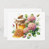 赤い表紙のハニーハガキ ポストカード (正面/裏面)