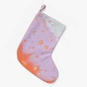 赤い表面の水滴 スモールクリスマスストッキング (正面 (吊り時))