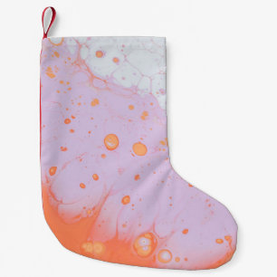 赤い表面の水滴 スモールクリスマスストッキング