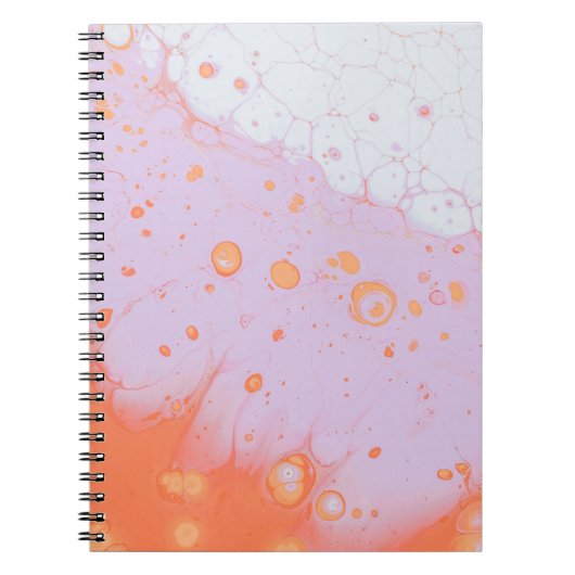 赤い表面の水滴 ノートブック (正面)