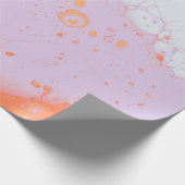 赤い表面の水滴 ラッピングペーパー (角)