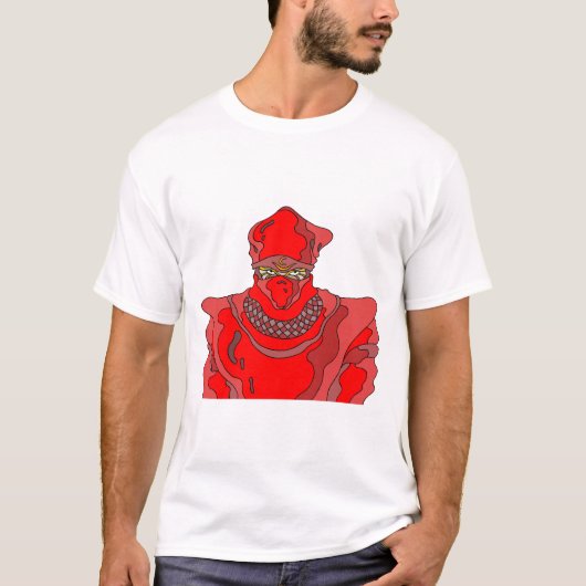 赤い装束の忍者。 Tシャツ (正面)