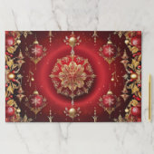 赤い装飾オーナメントティアウェイランチョンマット ペーパーパッド (インサイチュ)