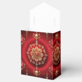 赤い装飾オーナメントホリデーギフトボックス フェイバーボックス (オープン)