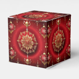 赤い装飾オーナメントホリデーギフトボックス フェイバーボックス