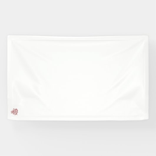 赤い装飾デザインビニールバナー 横断幕 (横)