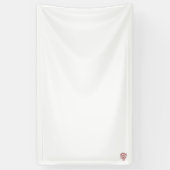 赤い装飾デザインビニールバナー 横断幕 (縦)